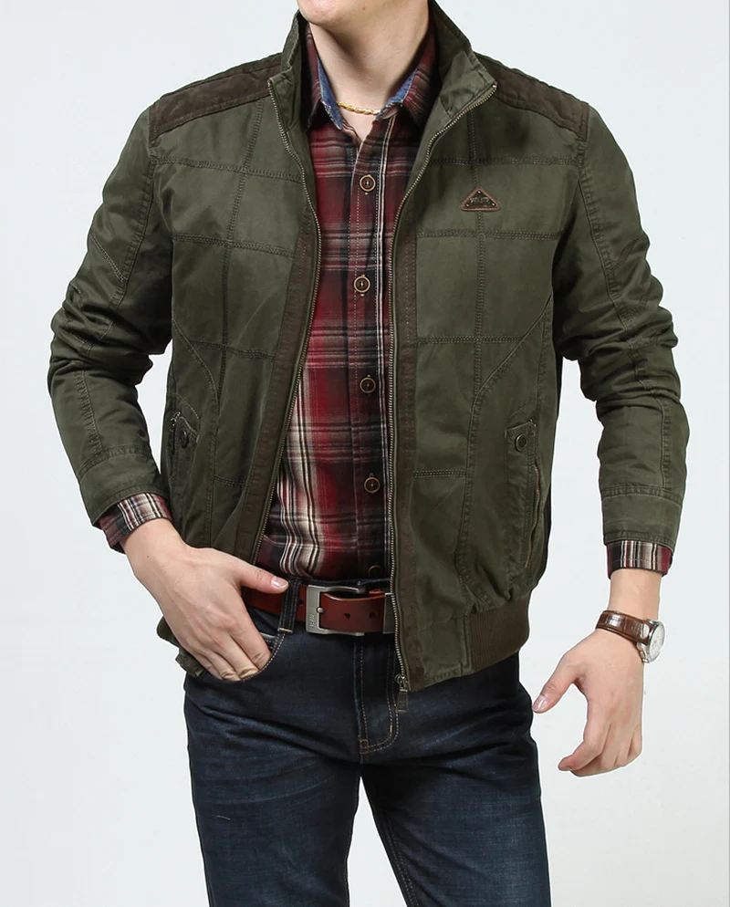 Herren gesteppte Bomber-Feldjacke mit Stehkragen und Rippbündchen Nord Taschen