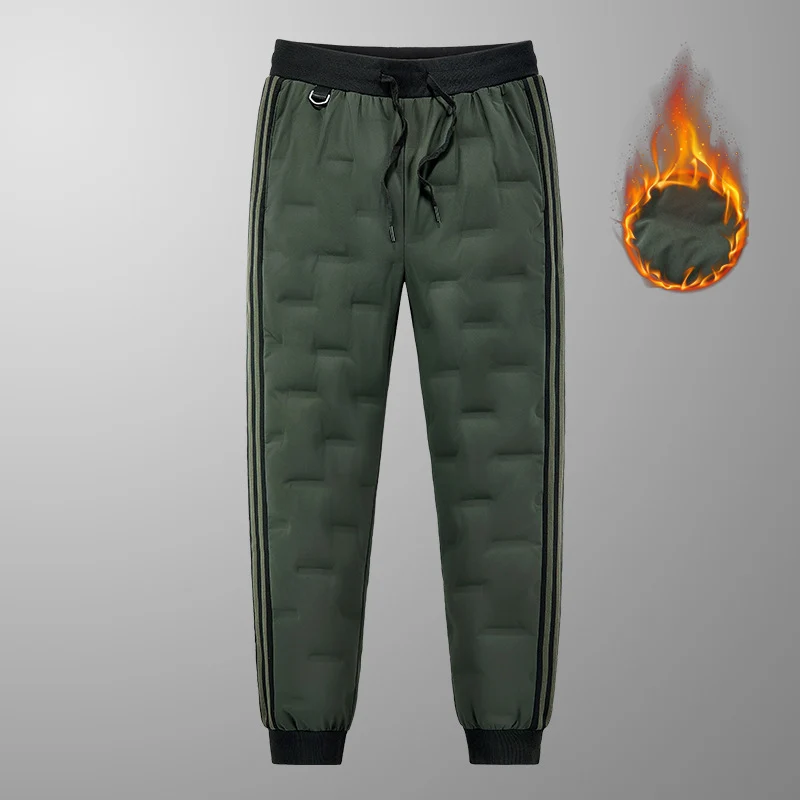 Herren Gepolsterte Stepp-Jogginghose mit Thermo-Isolierung und Kontraststreifen Nord Taschen