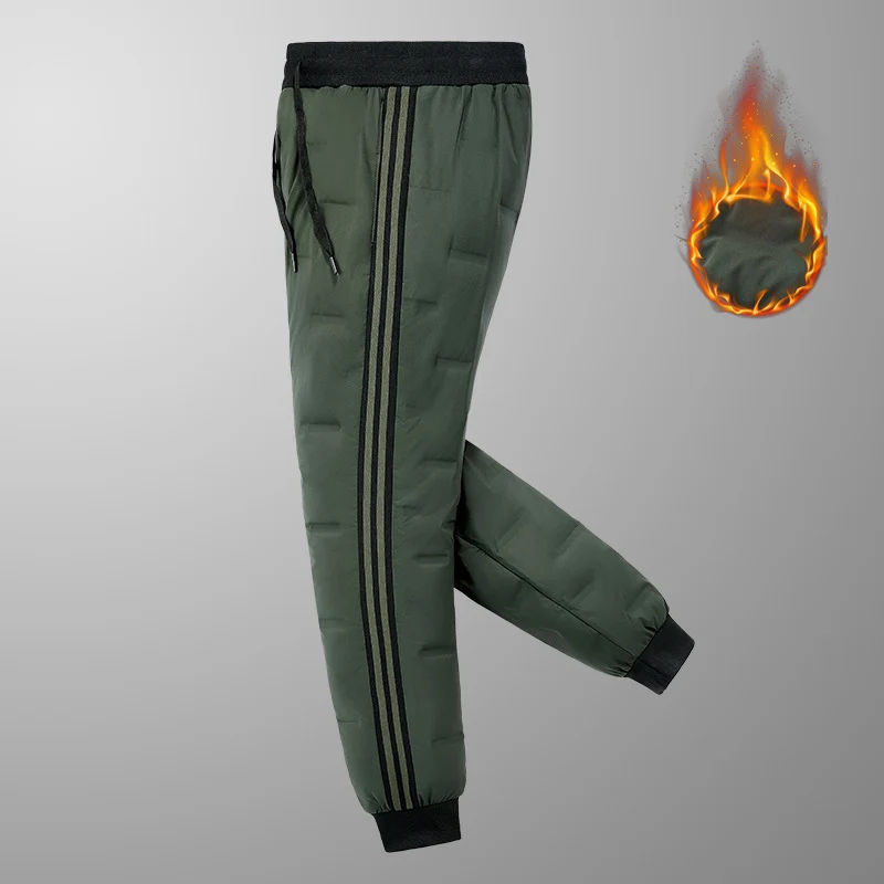Herren Gepolsterte Stepp-Jogginghose mit Thermo-Isolierung und Kontraststreifen Nord Taschen