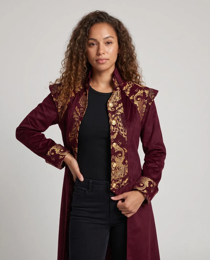 Damen Festkleid mit exquisiten Verzierungen und eleganten Hosen Nord Taschen