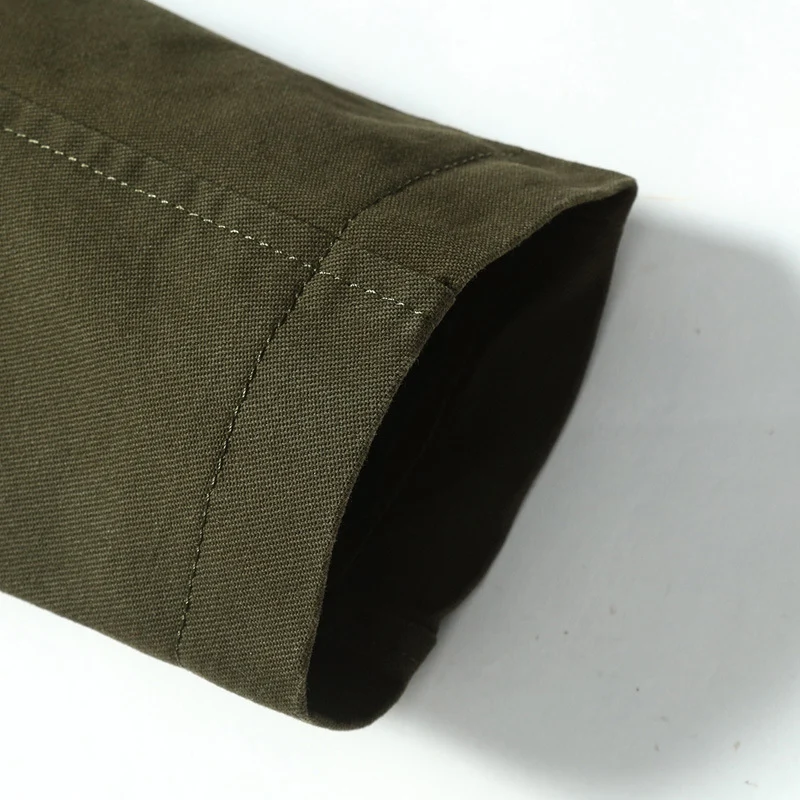 Herren Canvas-Parka mit Kapuze, kariert gefüttertem Innenfutter und Utility-Taschen Nord Taschen