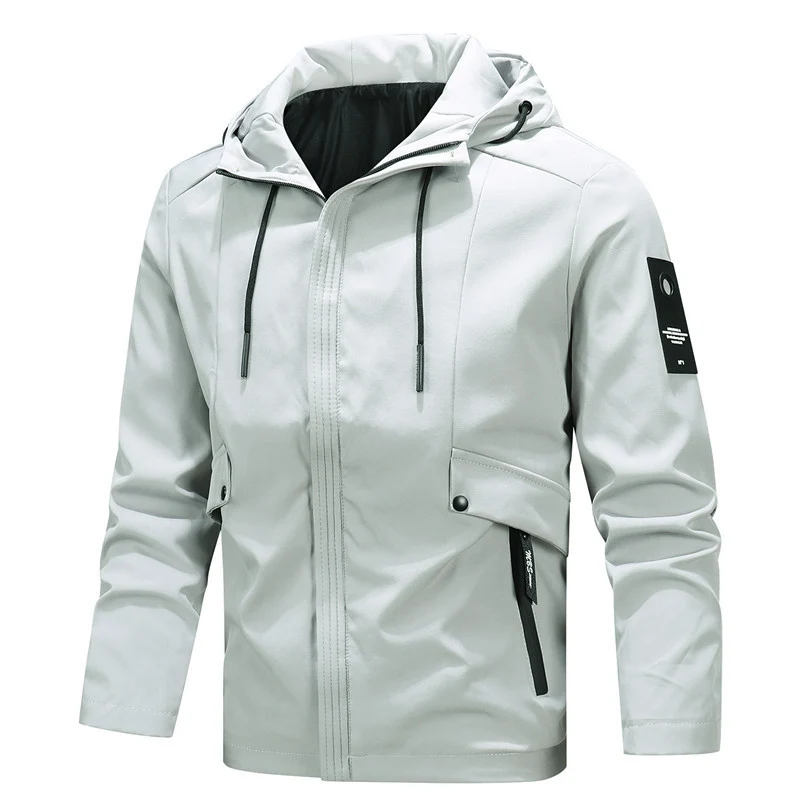 Herren Leichte Softshell-Hoodiejacke mit Kapuze, wind- und wasserabweisender Shell und verdecktem Reißverschluss Nord Taschen