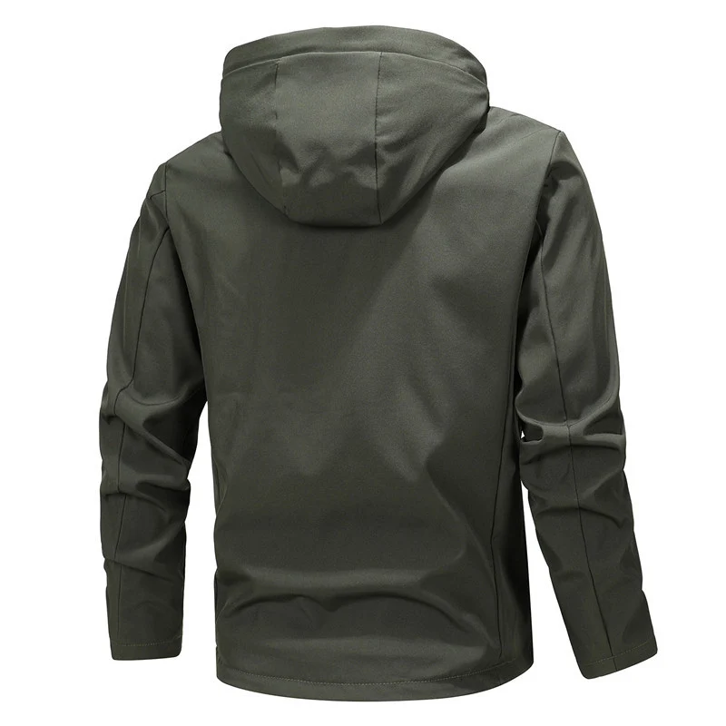 Herren Leichte Softshell-Hoodiejacke mit Kapuze, wind- und wasserabweisender Shell und verdecktem Reißverschluss Nord Taschen