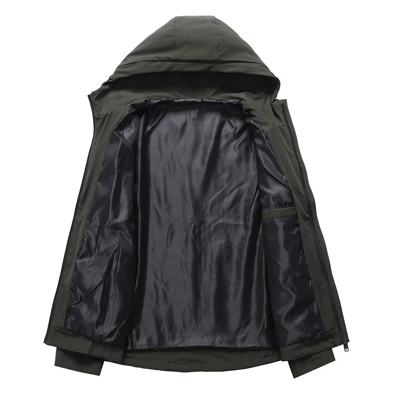 Herren Leichte Softshell-Hoodiejacke mit Kapuze, wind- und wasserabweisender Shell und verdecktem Reißverschluss Nord Taschen
