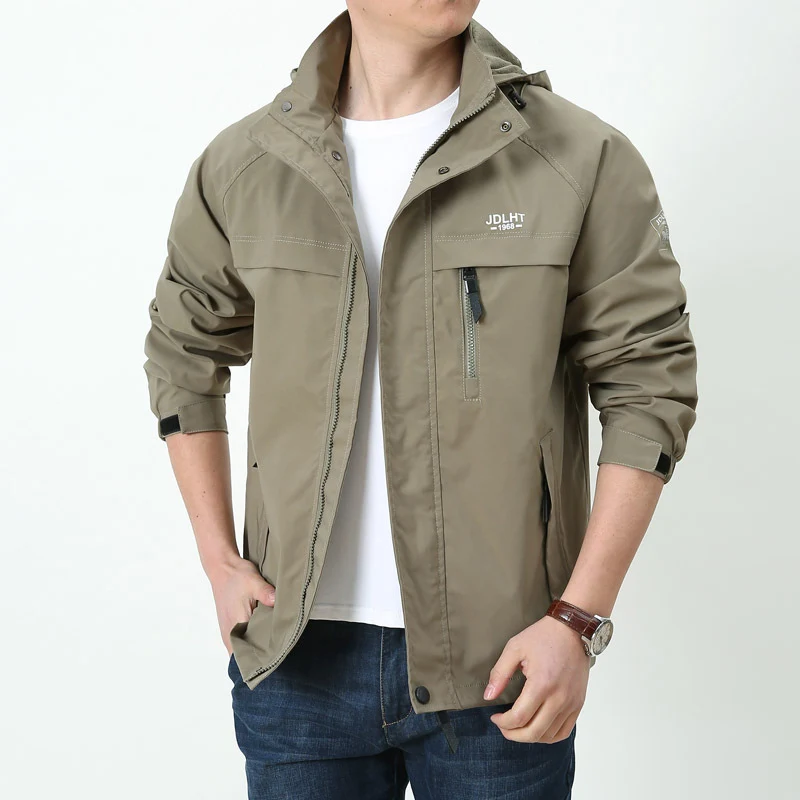 Herren Leichte Softshell-Hoodiejacke mit Kapuze, wasserabweisender Shell und Multifunktions-Taschen Nord Taschen