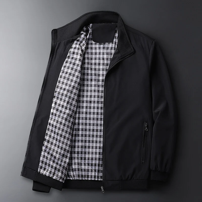 Herren Leichte Softshell-Blousonjacke mit Stehkragen, Reißverschlusstaschen und gerippten Bündchen Nord Taschen