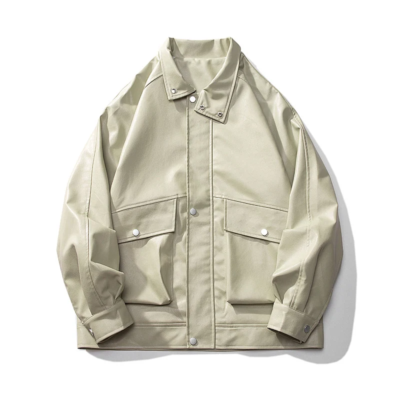 Herren leichte Overshirt-Fieldjacke aus Baumwoll-Canvas mit Pattentaschen und verdeckter Reißverschlussleiste Nord Taschen