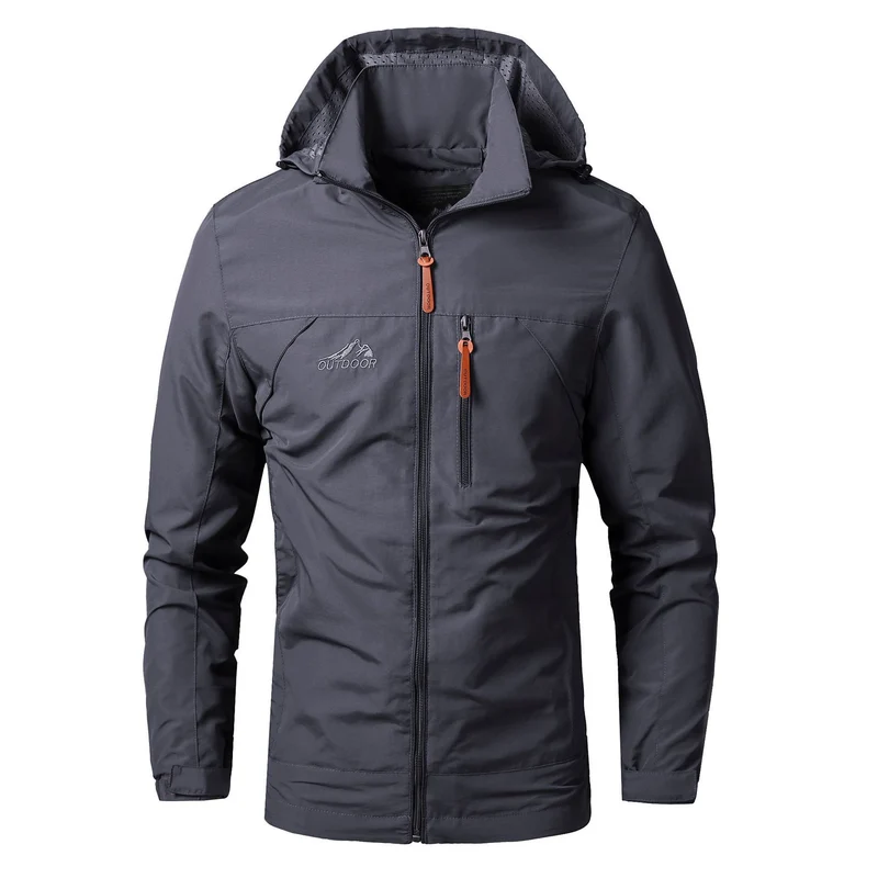 Herren leichte Outdoor-Fieldjacke mit Kapuze, atmungsaktivem Futter und Multifunktions‑Taschen Nord Taschen