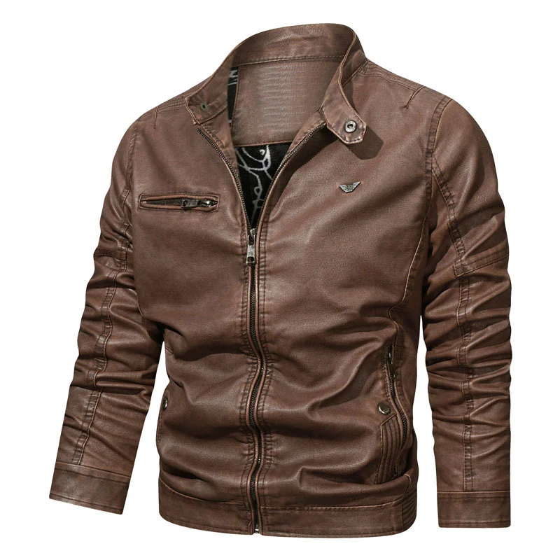 Herren Denim-Bomberjacke im Vintage-Look mit Reißverschluss und Ärmesteppungen Nord Taschen