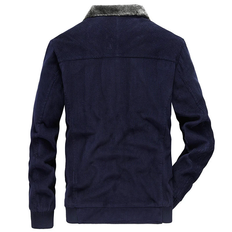 Herren Cordjacke mit wärmender Teddy-Innenfütterung und Badge-Details Nord Taschen