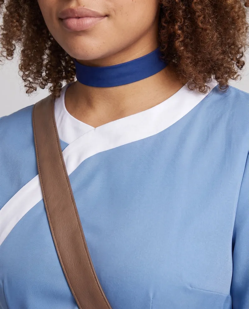 Damen asymmetrisches Crop-Top mit Bindegürtel und kontrastierenden Details Nord Taschen