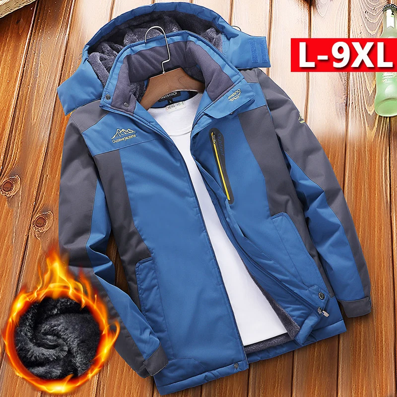 Herren gefütterter Winter‑Outdoorparka mit Teddyfleece‑Innenlage, Kapuze und wasserabweisender Shell Nord Taschen