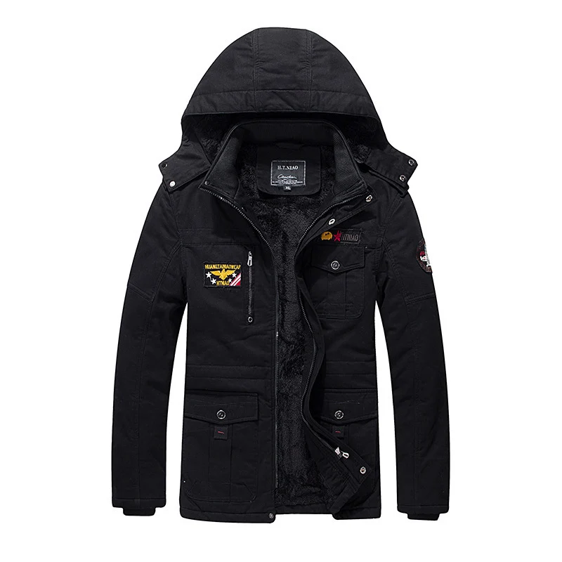 Herren Gefütterter Kapuzenparka mit Teddyfutter, Utility‑Taschen und robuster Canvas‑Optik Nord Taschen