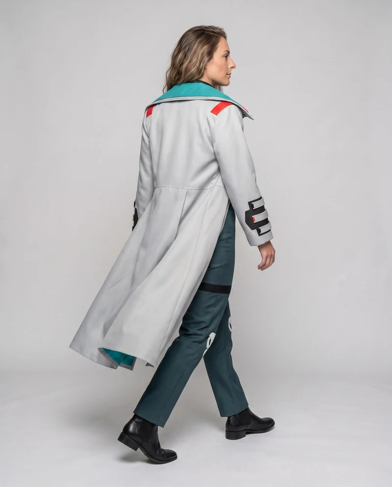 Frauen futuristisches Cosplay-Set mit robuster Jacke und passender Hose Nord Taschen