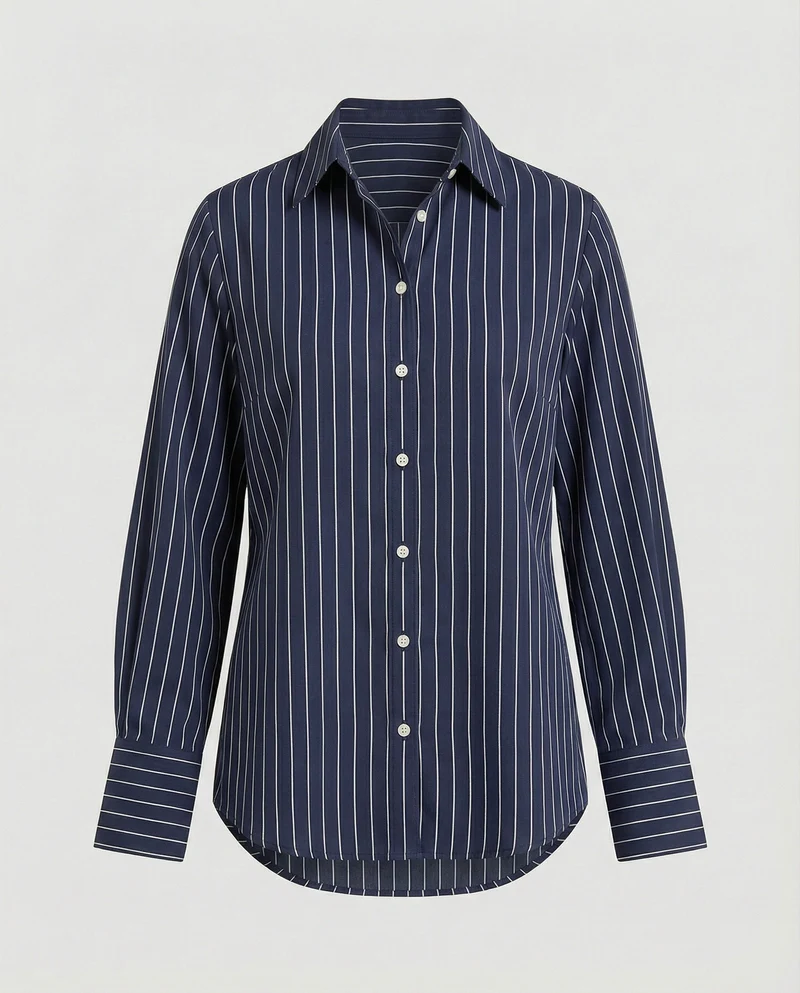 Damen Elegante Streifenbluse mit modernem Schnitt