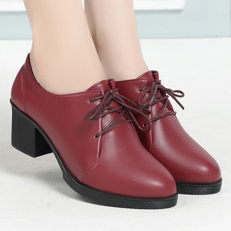 Damen Elegante Schnürschuhe mit bequemen Blockabsatz und modischem Obermaterial - Vittorelli