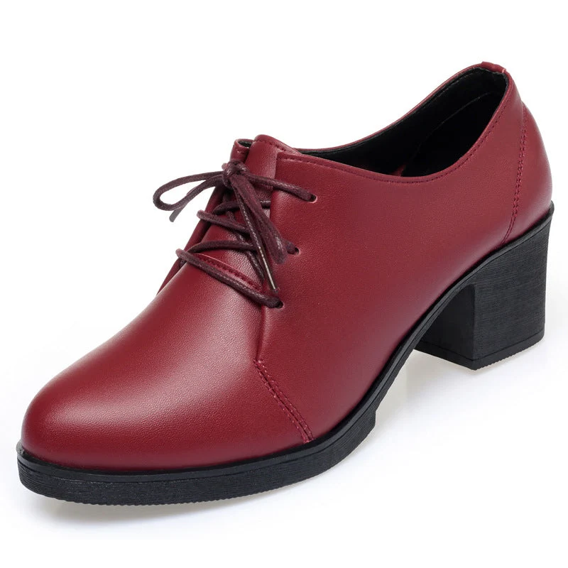 Damen Elegante Schnürschuhe mit bequemen Blockabsatz und modischem Obermaterial - Vittorelli