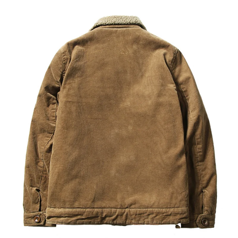 Herren Cordjacke mit Sherpa-Innenfutter und Hemdkragen Nord Taschen