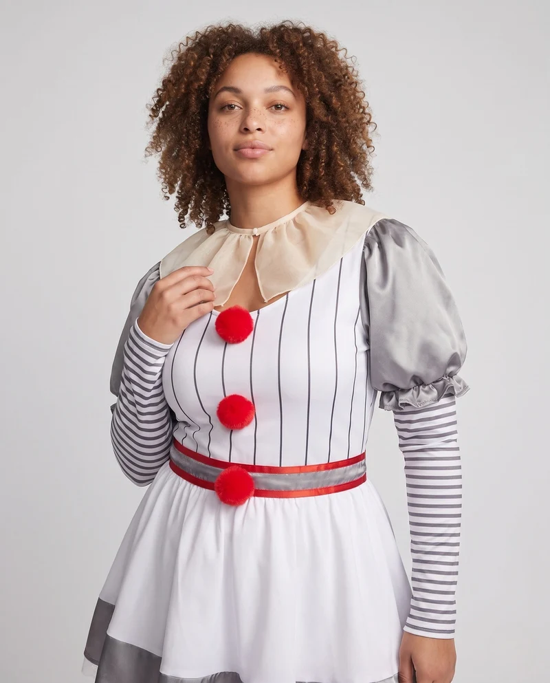 Damen Clown-Outfit mit Ärmeln und kragenähnlichem Detail Nord Taschen