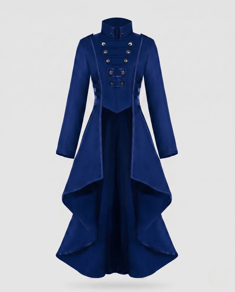 Frauen elegante asymmetrische gepolsterte Jacke mit modischen Knopfdetails Nord Taschen