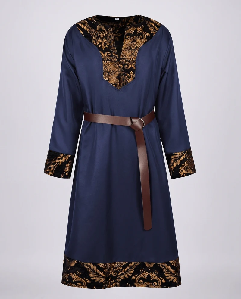 Elegante Damenkaftan mit aufwendigen Verzierungen und Gürtel Details Nord Taschen