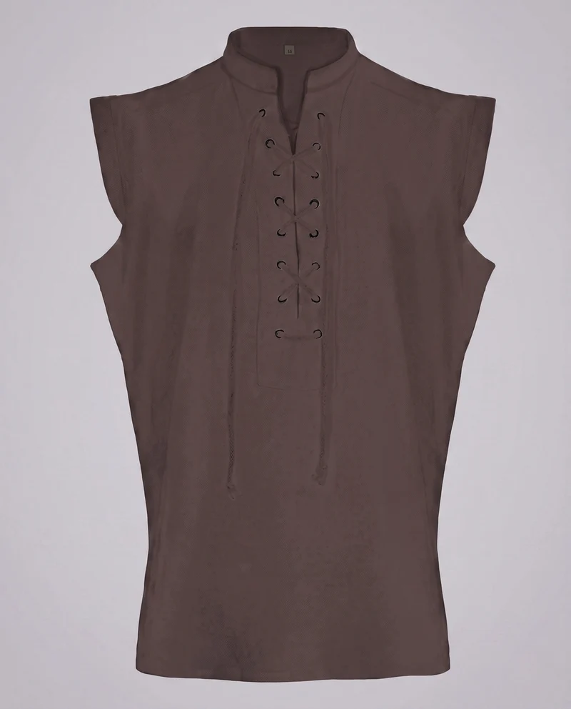 Damen historische mittelalterliche Bluse mit Schnürung Nord Taschen