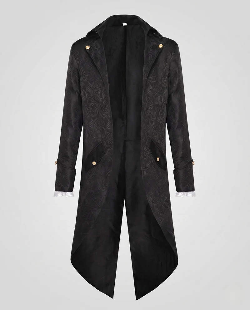 Damen historische Frockcoat mit detaillierten goldenen Verzierungen Nord Taschen