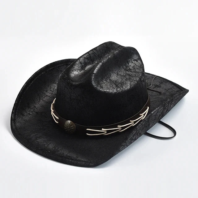 Cowboyhut mit Knochenperlenbesatz