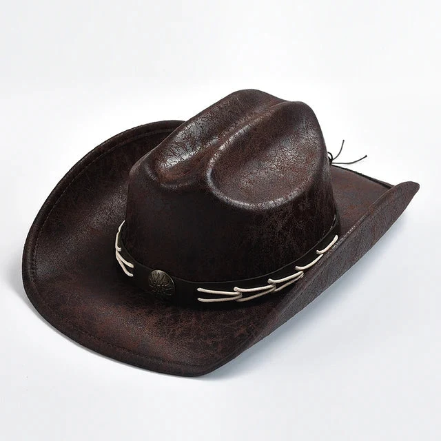 Cowboyhut mit Knochenperlenbesatz