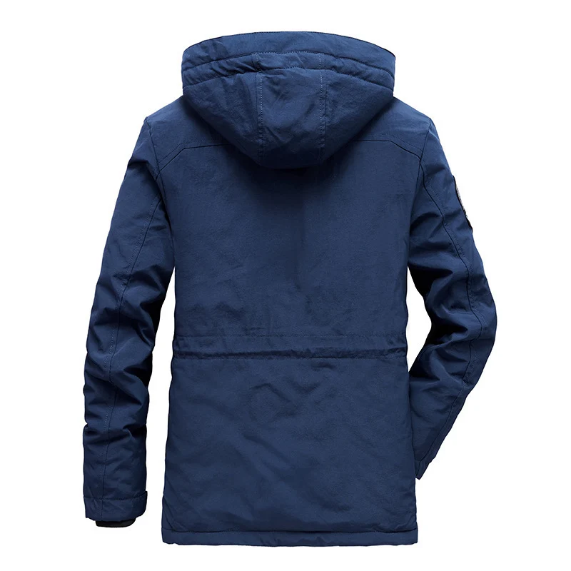 Herren Gefütterter Fieldparka mit Kapuze, kuscheliger Teddy‑Innenlage und taktischen Mehrfachtaschen Nord Taschen