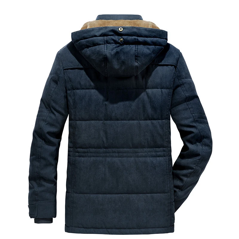 Herren gefütterter Field‑Parka mit Cord‑Innenkragen, warmer Kunstflausch‑Innenlage und Kapuze Nord Taschen