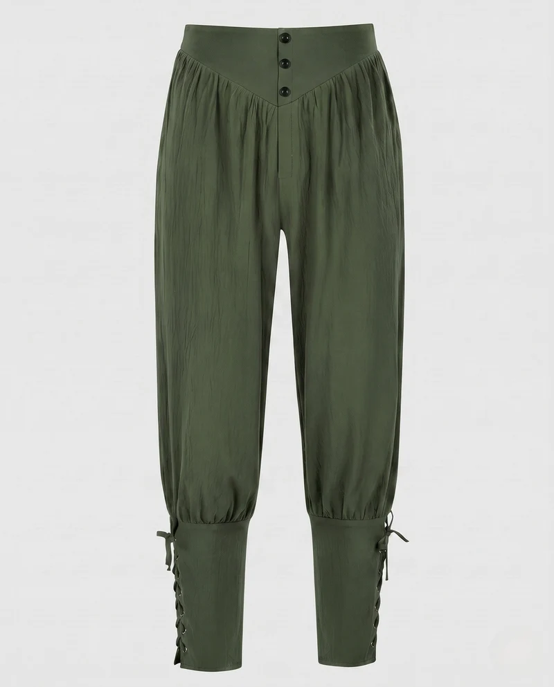 Damen Elegante und Luftige Hose mit Verstellbarem Bund Nord Taschen