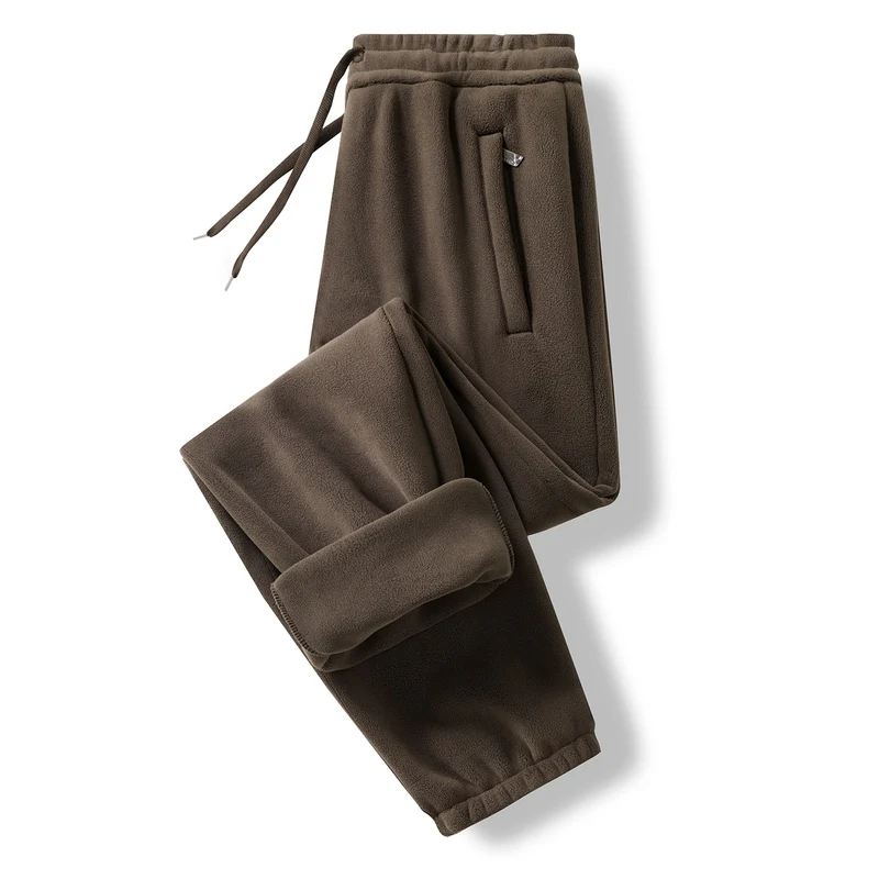 Herren Thermo-Fleece-Jogginghose mit angerauter Innenseite und Kordelbund Nord Taschen