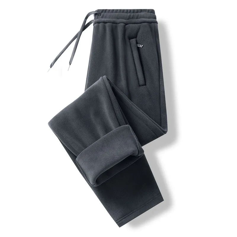 Herren Thermo-Fleece-Jogginghose mit angerauter Innenseite und Kordelbund Nord Taschen