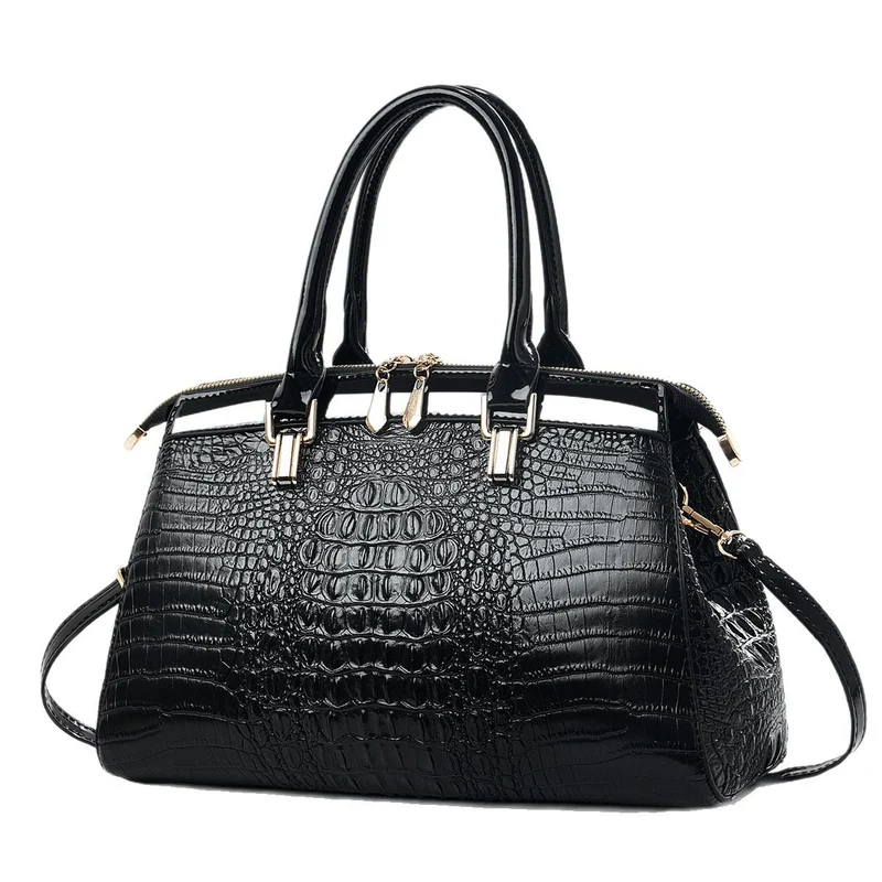 Damen hochwertige Handtasche im eleganten Krokodil-Look Nord Taschen