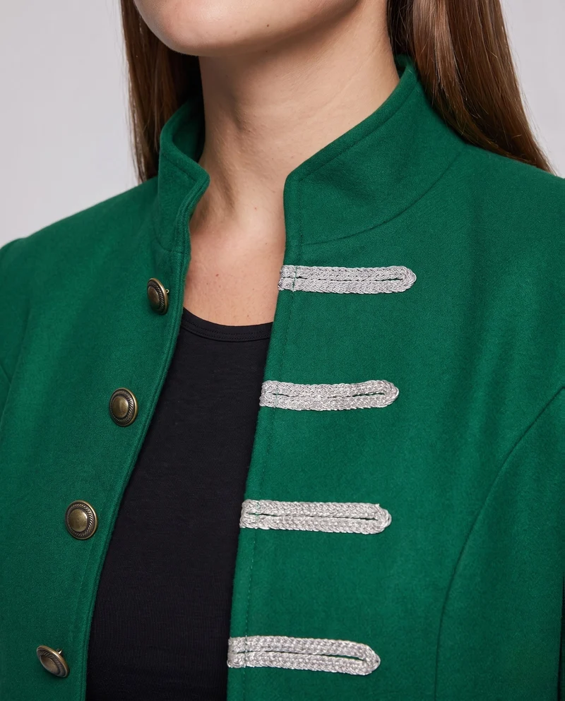 Frauen historische Gehrock mit aufwendigen Knopfdetails und eleganten Akzenten Nord Taschen