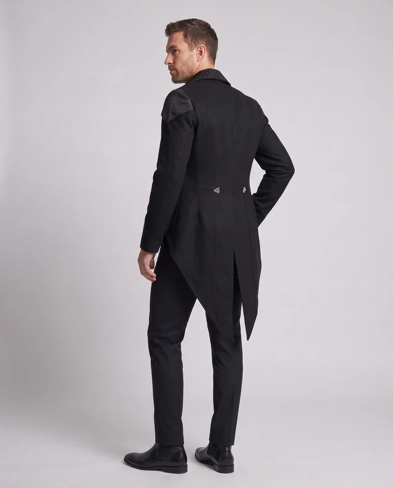 Herren Elegante Gothic Jacke mit aufwendiger Stickerei Nord Taschen