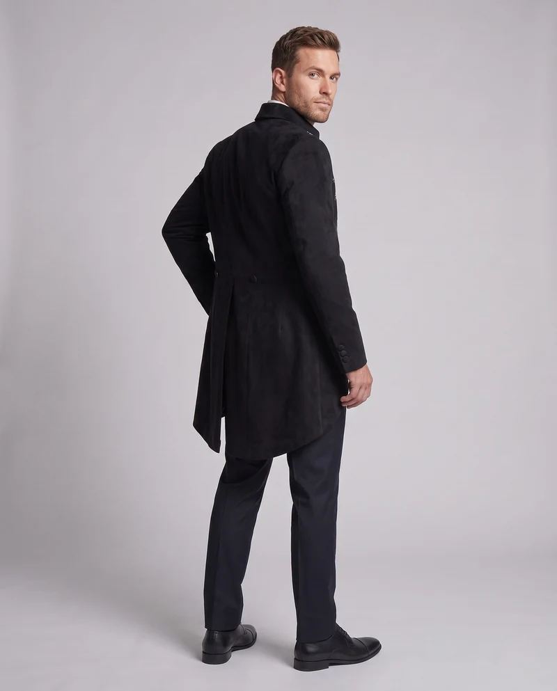 Herren eleganter Samtblazer mit dekorativer Bestickung Nord Taschen