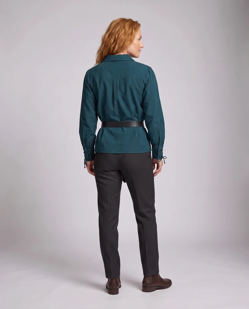 Damen historische Bluse mit elegantem Schnürdesign Nord Taschen