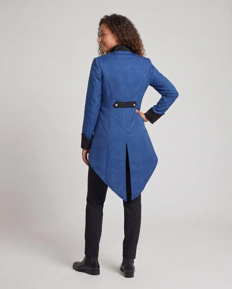 Damen elegante Frack mit zarten Verzierungen und asymmetrischem Schnitt Nord Taschen
