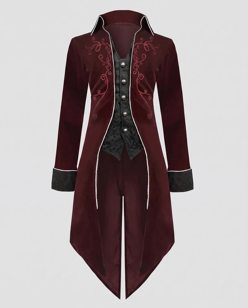 Damen elegante Frackjacke mit aufwändigen Verzierungen und asymmetrischem Schnitt Nord Taschen