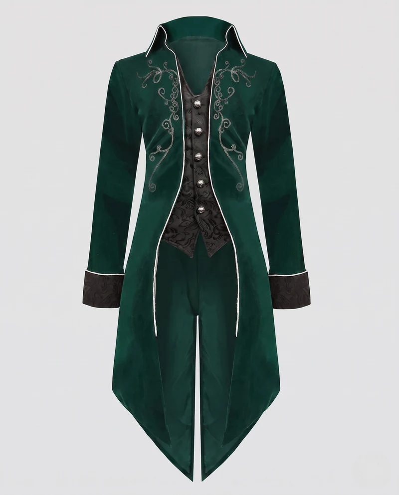 Damen elegante Frackjacke mit aufwändigen Verzierungen und asymmetrischem Schnitt Nord Taschen