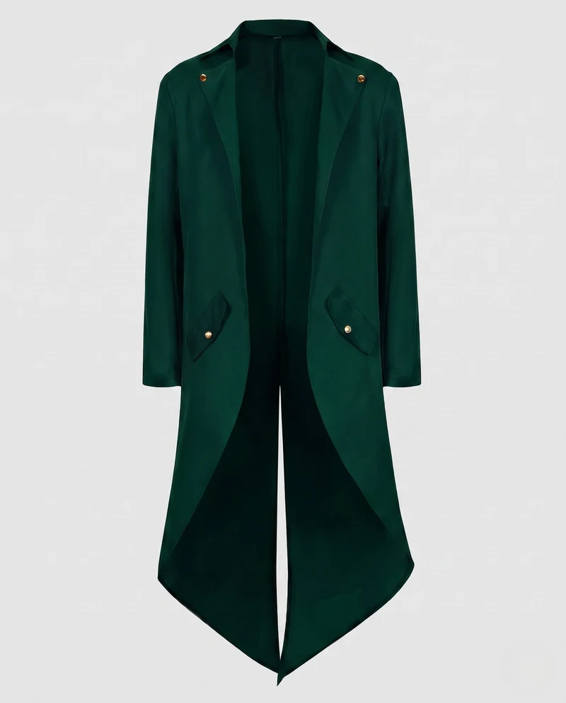Damen elegante Frackjacke mit asymmetrischem Saum und goldenen Akzenten Nord Taschen