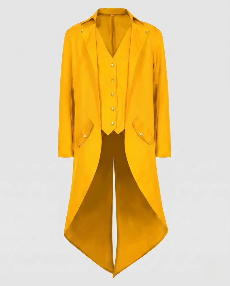 Damen elegante Frackjacke mit asymmetrischem Saum und goldenen Akzenten Nord Taschen