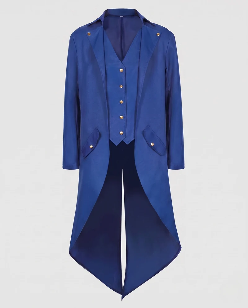 Damen elegante Frackjacke mit asymmetrischem Saum und goldenen Akzenten Nord Taschen