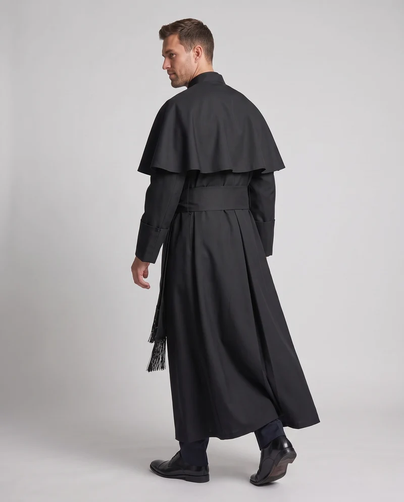 Herren Satin Kostüm mit Kreuz Anhänger Nord Taschen