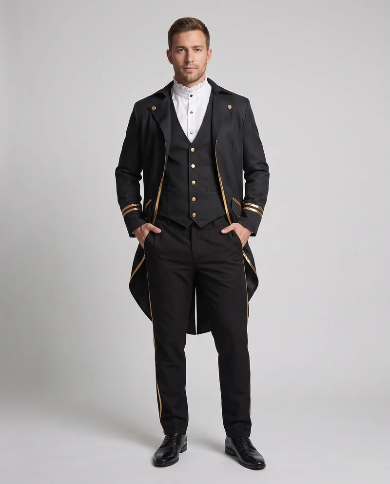 Herren Reitjacke mit goldenen Akzenten Nord Taschen