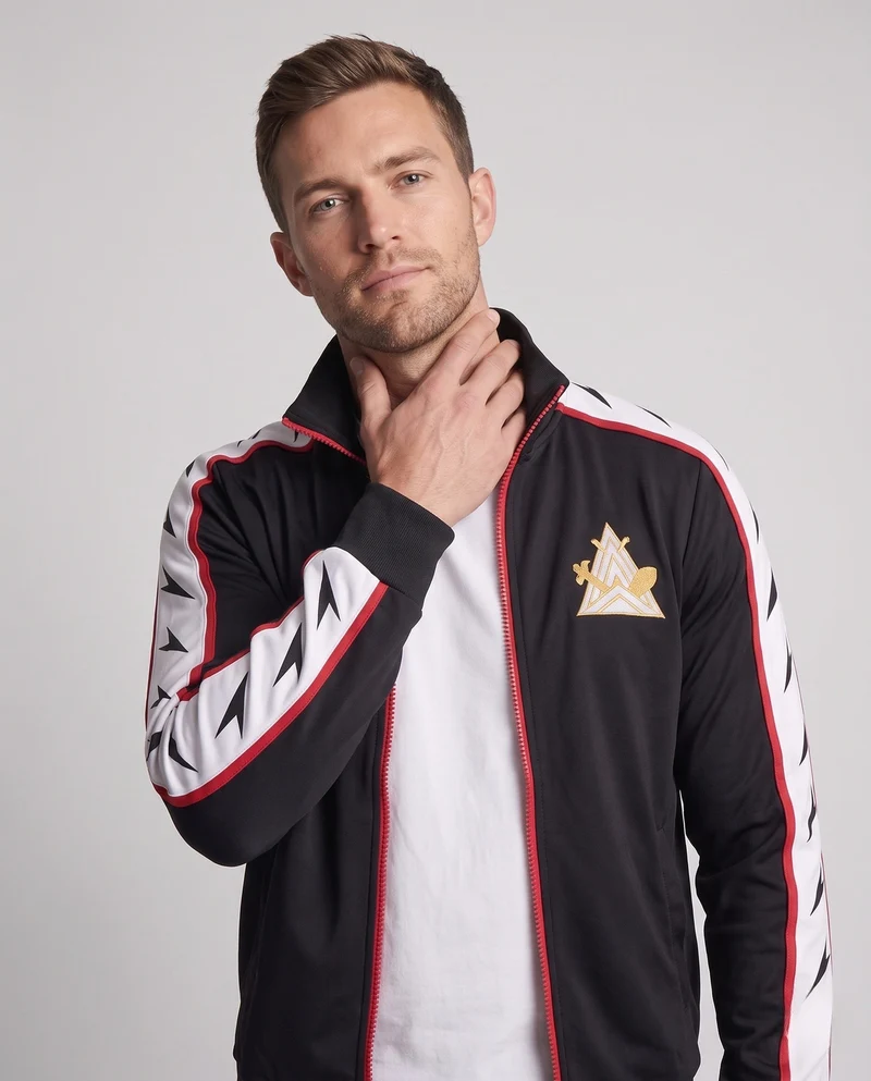 Sportliche Trainingsjacke für Herren mit hohem Kragen und gesticktem Logo Nord Taschen