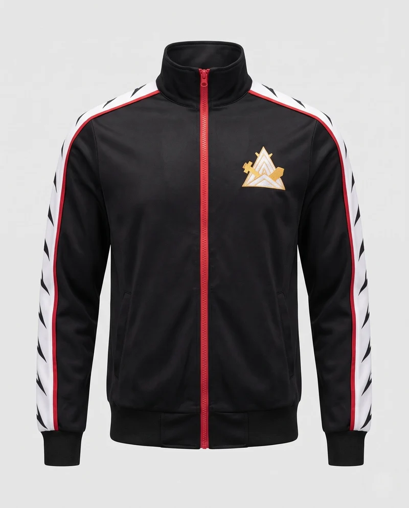Sportliche Trainingsjacke für Herren mit hohem Kragen und gesticktem Logo Nord Taschen