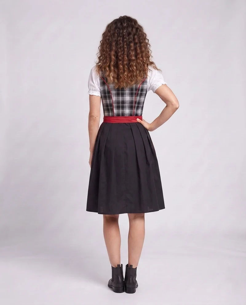 Damen Dirndl Kleid Nord Taschen
